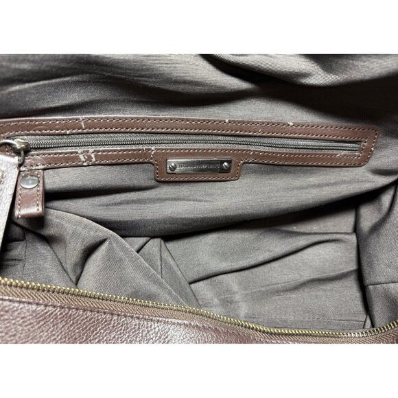 Banana Republic Bag Weekender Duffle Green Nylon Leather Travel Luggage Carry On - Picture 14 of 16